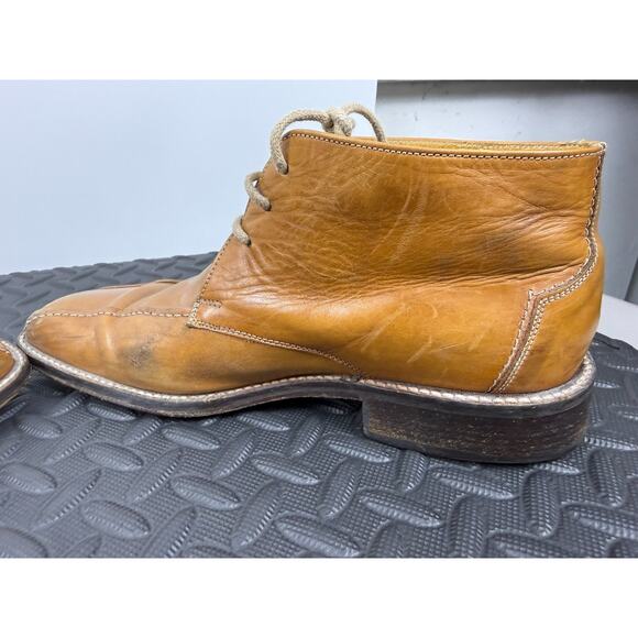 Pantanetti Vero Cuoio Brown Leather Ankle Boots Men's Size 42 Made in Italy - Picture 9 of 10